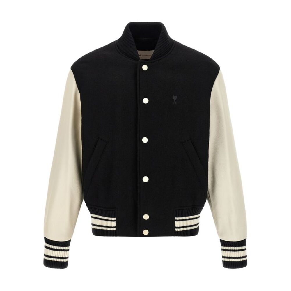 Ami Paris Bicolor Virgin Wool Men's Bomber